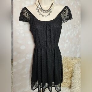 Disney D-Signed | Black Dotted Mini Dress